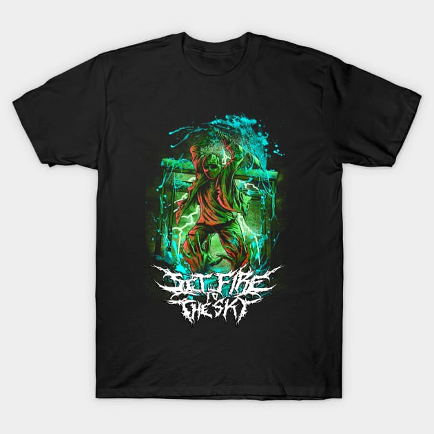 Summertime Slaughter - Sea Foam and Teal Blood T-Shirt by SetFireToTheSky